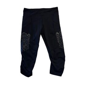 Lululemon Align Black Geometric Print Capri Leggings Women's Size 6